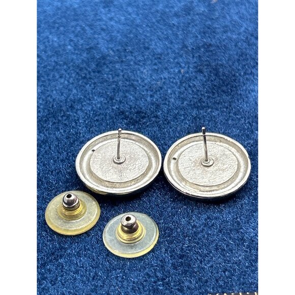 Vintage Republique Francaise Coin-Inspired Stud Earrings - Picture 2 of 5